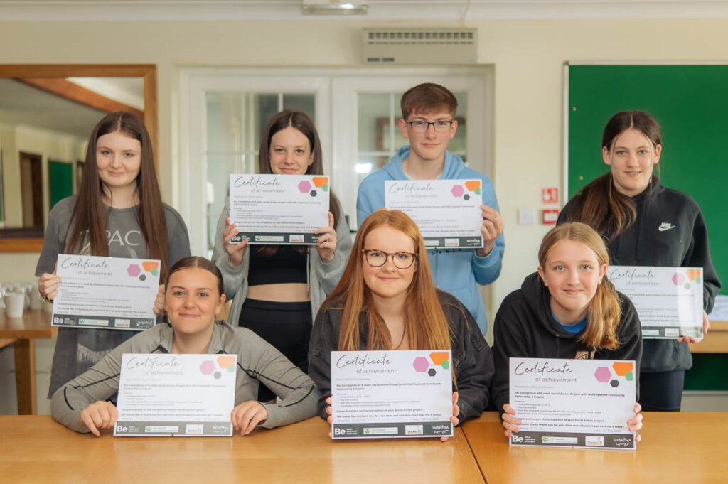 Shackles Off youth group with their certificates 