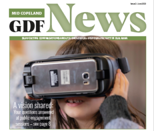 Front cover of the printed newsletter Mid Copeland GDF News