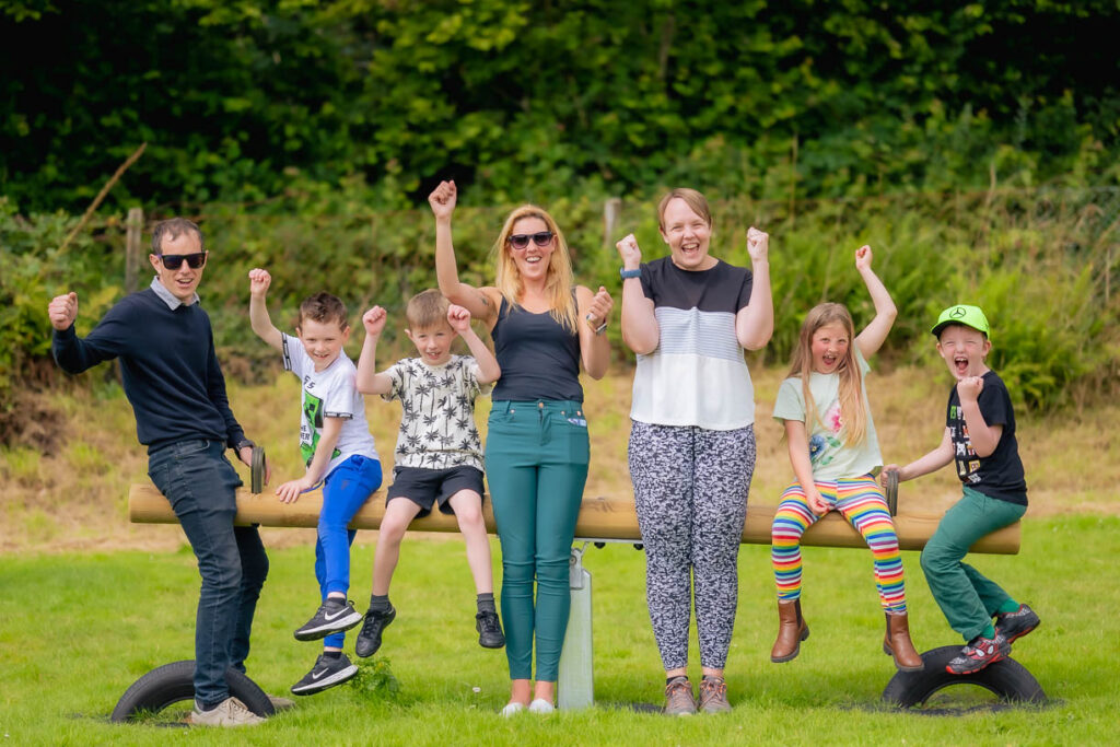 Villagers at Calderbridge celebrate their new play park