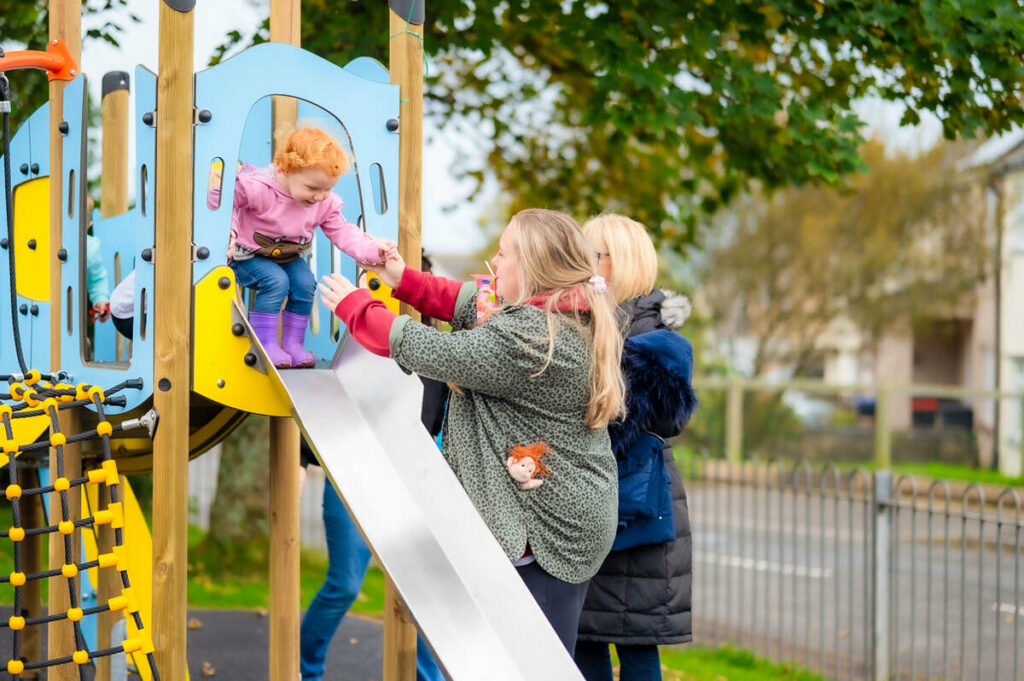 Enjoying the play park
